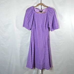 CHRIS MCLAUGHLIN PURPLE CROCHET WOMEN'S DRESS SIZE 6